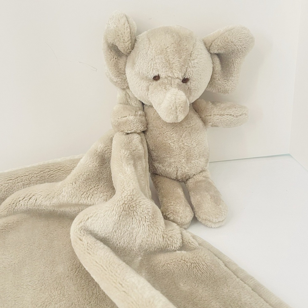 UNHIDE Lil' Marsh Lovey Baby Blanket Grey GREIGE ELEPHANT Faux Fur 20x20
